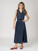 The Trellis Top + Markey Skirt Set | Indigo