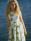 Taffeta Midi Dress in Soft Pastel