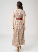 The Elle Maxi Dress | Brown Mughal Block