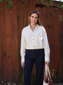 Beth Eyelet Blouse in Ecru