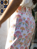 Disco Pant in Big Geranium Print
