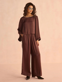 Efie Pant in Solid Ganache