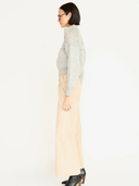 Klosters Pointelle Knit Half Zip in Feather
