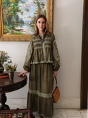 Suzanne Embroidered Jacket in Deep Olive