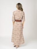 The Eloise Dress | Brown Mughal Block