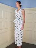The Sailor Dress in White Polka Dot