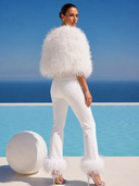 The Obsession Feather Cape in White