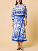 Lihua Midi Skirt in Altesse Print