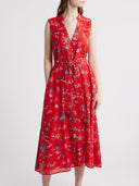 Cheyenne Midi Dress in Fiore Rosso