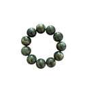 Chunky Beaded Bracelet in Marbled Army Green