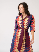 The Eloise Dress in Spice Bagru Triangle