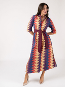 The Eloise Dress in Spice Bagru Triangle