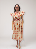 The Gabo Dress in Peonia Red