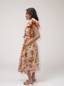 The Gabo Dress in Peonia Red