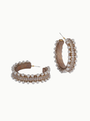 Calista Earrings in Gold and Beige