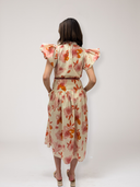 The Gabo Dress in Peonia Red