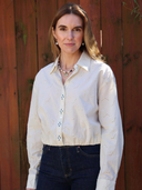 Beth Eyelet Blouse in Ecru