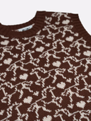 Gallop Jacquard Vest in Brown