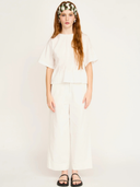 Wailea Top in White Poplin