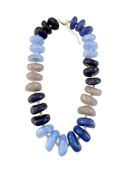 Delray Chunky Beaded Necklace in Blue