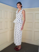 The Sailor Dress in White Polka Dot