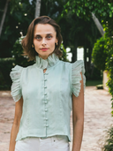 Fairfield Top in Mint Organza