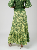 The Avi Top + Veda Skirt Set | Jaipur Green