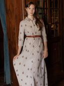 The Alexa Dress | Brown Stripe