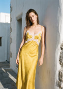 Rowena Jacquard Midi Dress in Medal
