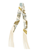 Frilly Fringe Scarf in White