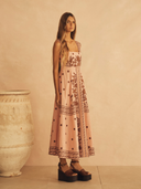 Empire Maxi Dress Infiorata Embroidered