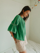 Cotton Gauze Bell Top
