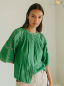 Cotton Gauze Bell Top