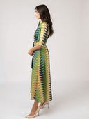 The Eloise Dress in Forest Bagru Triangle