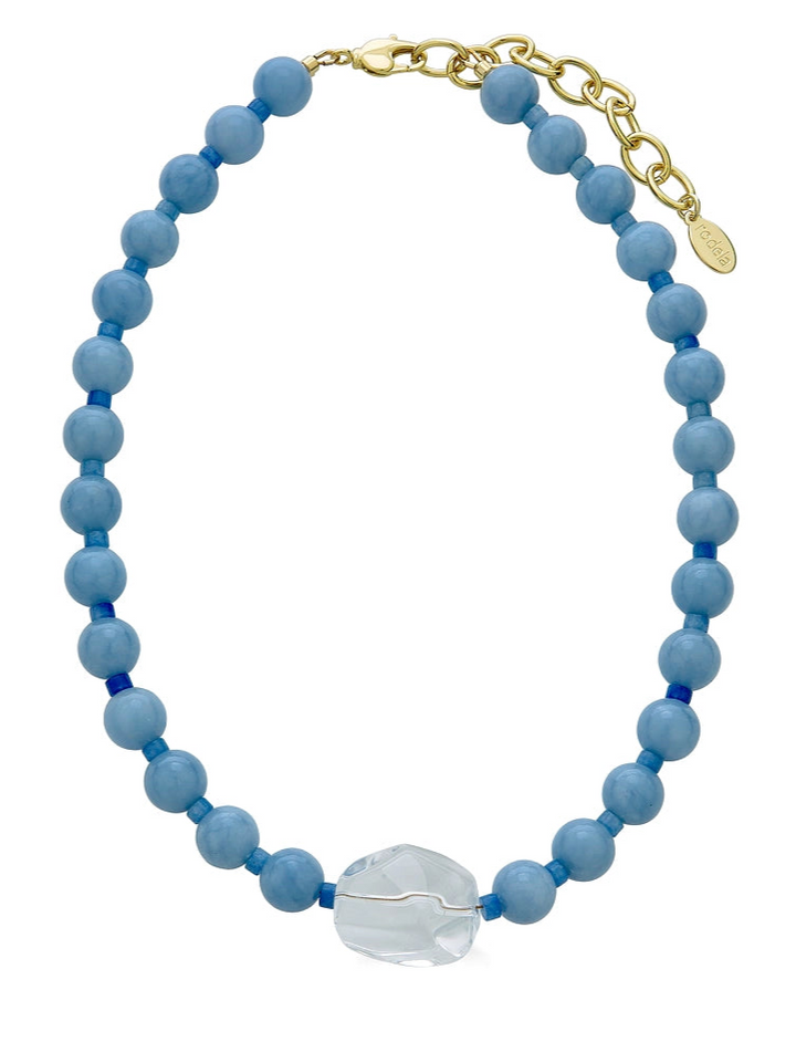 Isabel Angelite and Quartz Necklace