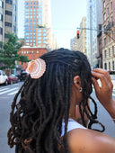 Hand-Painted Seashell Claw Hair Clip in Pink