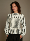 Arles Top in Block Printed Stripe