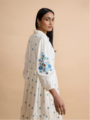 Lina Dress in Aegean Embroidery