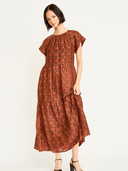 Vienna Maxi Dress in Amber Cattail