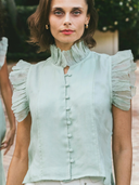 Fairfield Top in Mint Organza
