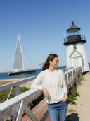 Cable Knit Nantucket Sweater in Ivory