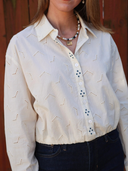 Beth Eyelet Blouse in Ecru