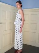 The Sailor Dress in White Polka Dot
