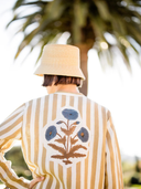 Cairo Kaftan in Khaki Stripe