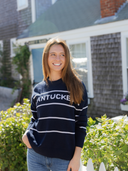 Nantucket Striped Sweater in Navy & White
