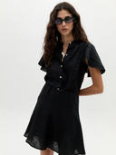 Willow Linen Shirt in Black