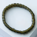 Dark Olive Opaque Glass Bracelet