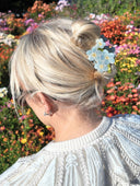 Hand-Painted Forget Me Not Claw Hair Clip