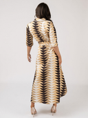 The Eloise Dress in Snow Bagru Triangle