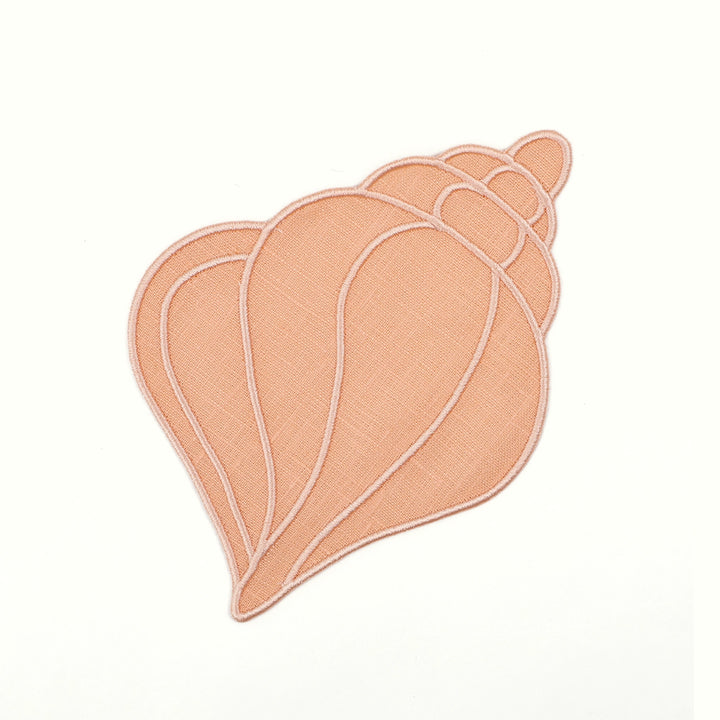 Seashell Linen Cocktail Napkins